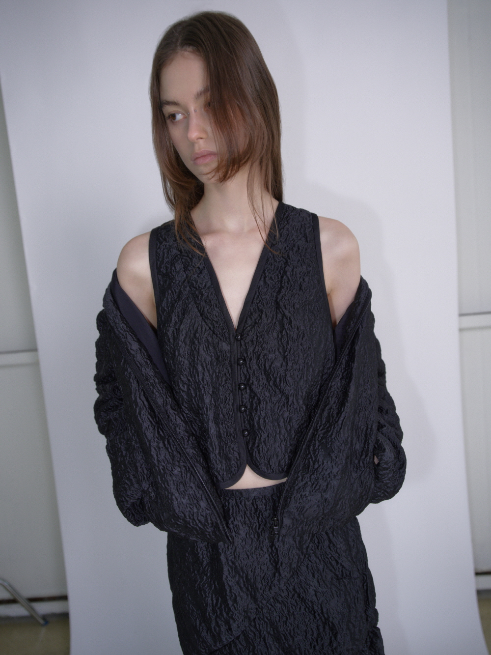 韓国商品/ANGGAE Lace Hooded Layering Dress MUSINSA | ANGGAE Lace Hooded Layering Dress Black